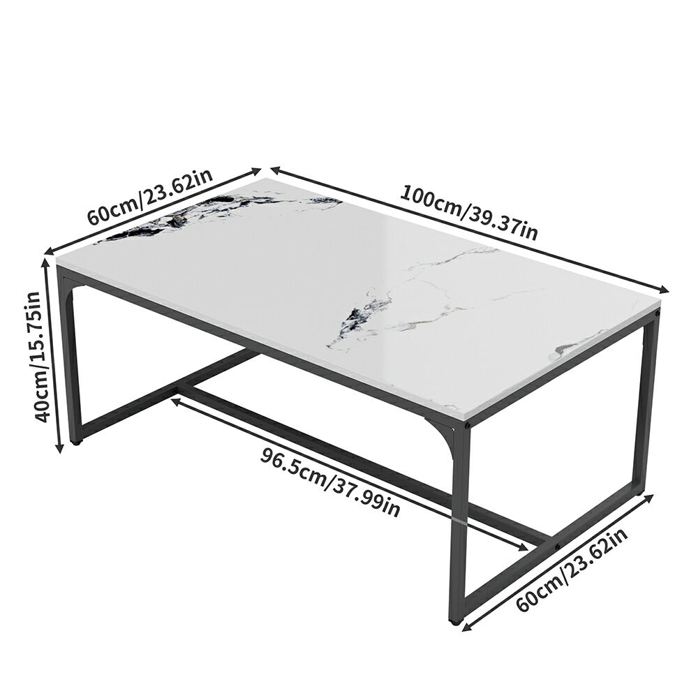 ローテーブル セラミック センターテーブル 大理石 スチール脚 リビングテーブル 幅100cm 長方形 大きめ おしゃれ 座卓 コーヒーテーブル ソファテーブル 北欧 モダン ホワイト