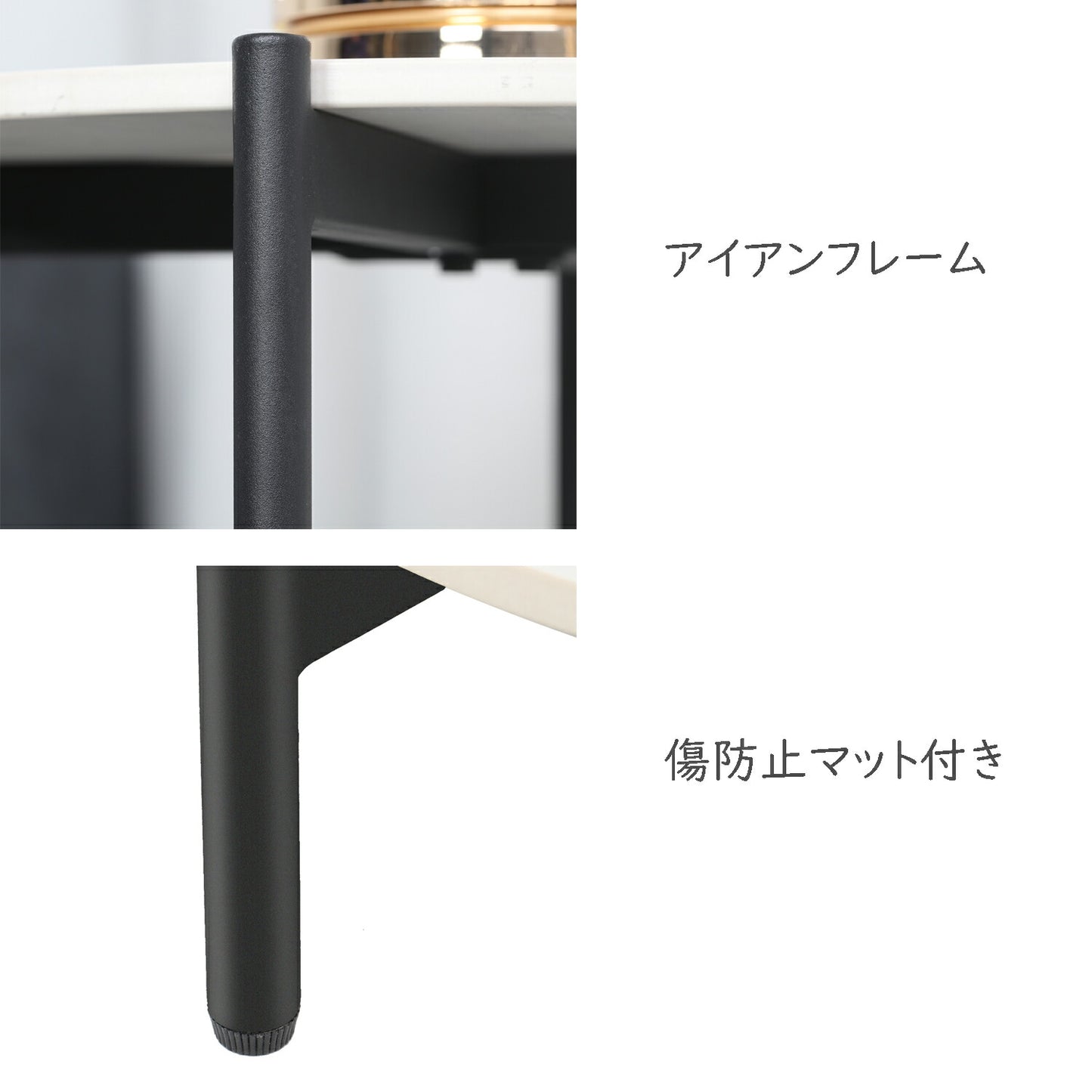 カフェテーブル コーヒーテーブル コンパクト おしゃれ モダン 省スペース フラワースタンド 棚 サイドテーブル 大理石 丸型 幅40×高55cm ナイトテーブル 2段 収納 棚 ベッド/ソファサイドテーブル 高級感 モダン 丸テーブル ミニテーブル ホワイト ゴールド ブラック