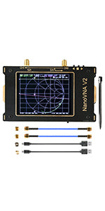 NanoVNA 50KHz-1.5GHz アンテナネットワー クアナライザ ベクトルネットワークアナライザ アンテナ アナライザー 短波MF HF VHF UHF アンテナ アナライザ定在波 アンテナアナライザ 測定Sパラメータ、電圧定在波比、Nano VNA測定ツール DIY 校正