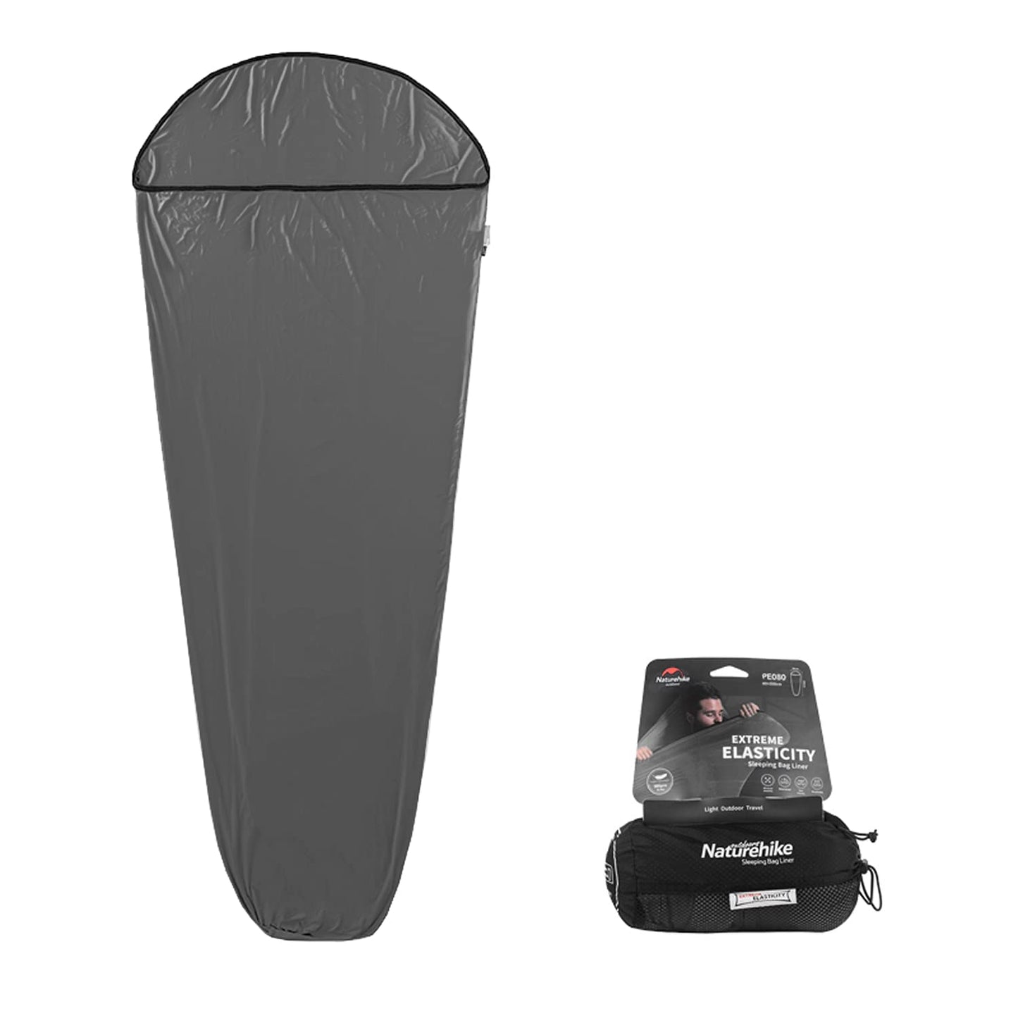 Naturehike インナーシーツ シュラフ トラベルシーツ シュラフライナー 超軽量 コンパクト 高い弾性 肌触り良い 速乾 保温 吸湿 丸洗い可能 アウトドア キャンプ ホテル 山小屋 防災 寝袋内 室内 車中泊 収納袋付き