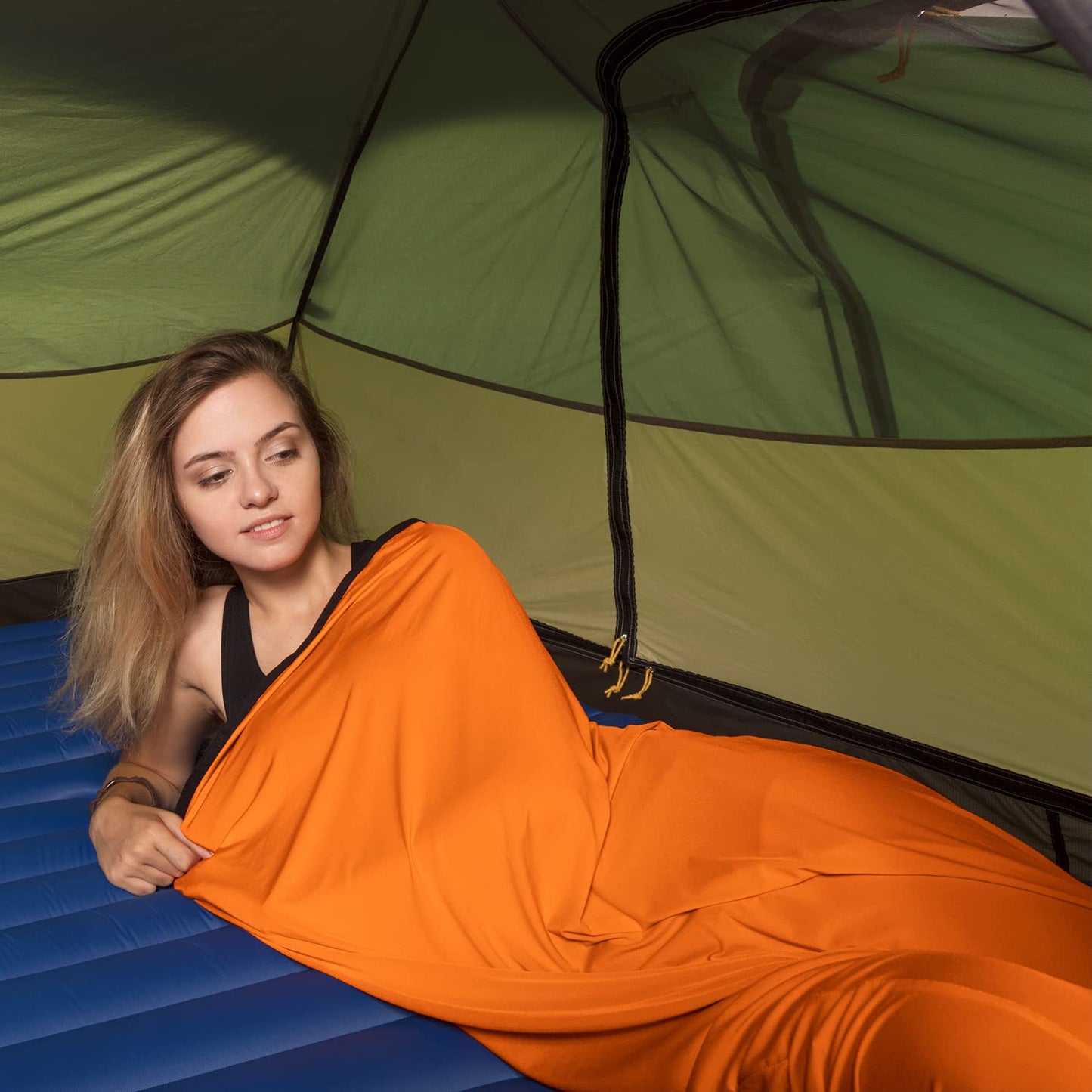 Naturehike インナーシーツ シュラフ トラベルシーツ シュラフライナー 超軽量 コンパクト 高い弾性 肌触り良い 速乾 保温 吸湿 丸洗い可能 アウトドア キャンプ ホテル 山小屋 防災 寝袋内 室内 車中泊 収納袋付き