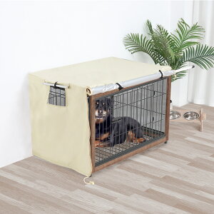 【M・94*61*63cm】 ペットサークルカバー 犬用ケージカバー 防水 防音 夏 通気 取り付け簡単 折りたたみ 風よけ 虫よけ ケージカバー ペット用 水洗い可能 ファスナー付き