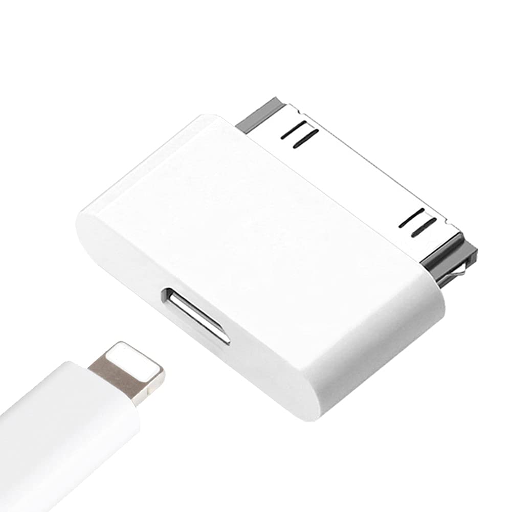 IOSからphone4/4SのDOCKへ変換コネクタ データ伝送 8ピン(メス) から iDock 30ピン (オス)へ変換アダプター 2個セット