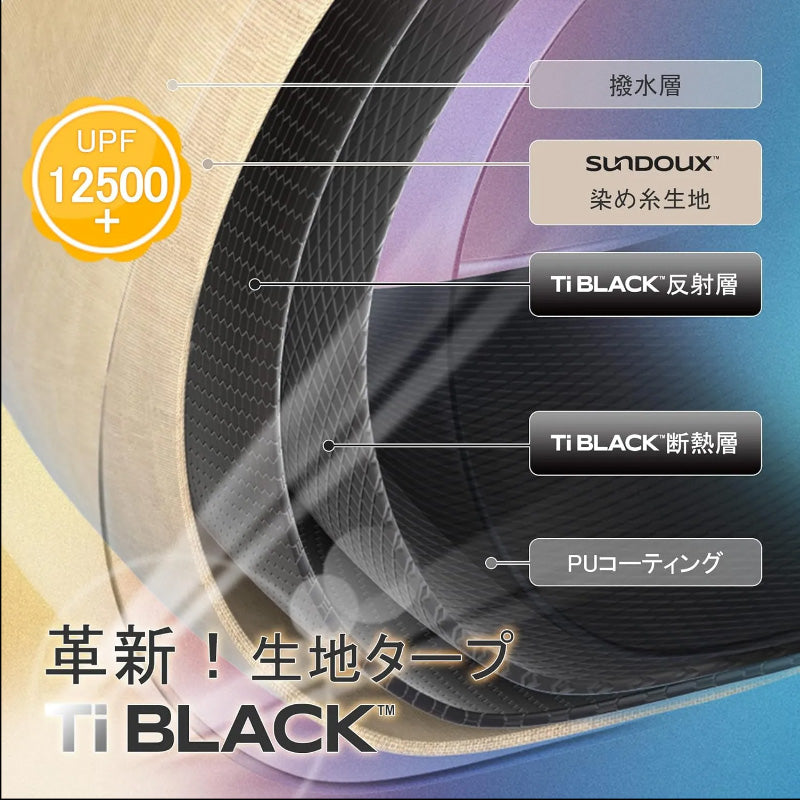 Naturehike タープ UPF12500+ 防水 Ti BLACK レクタタープ ヘキサゴンタープ 長方形 日除けシェード 耐水圧5000mm ポール付き