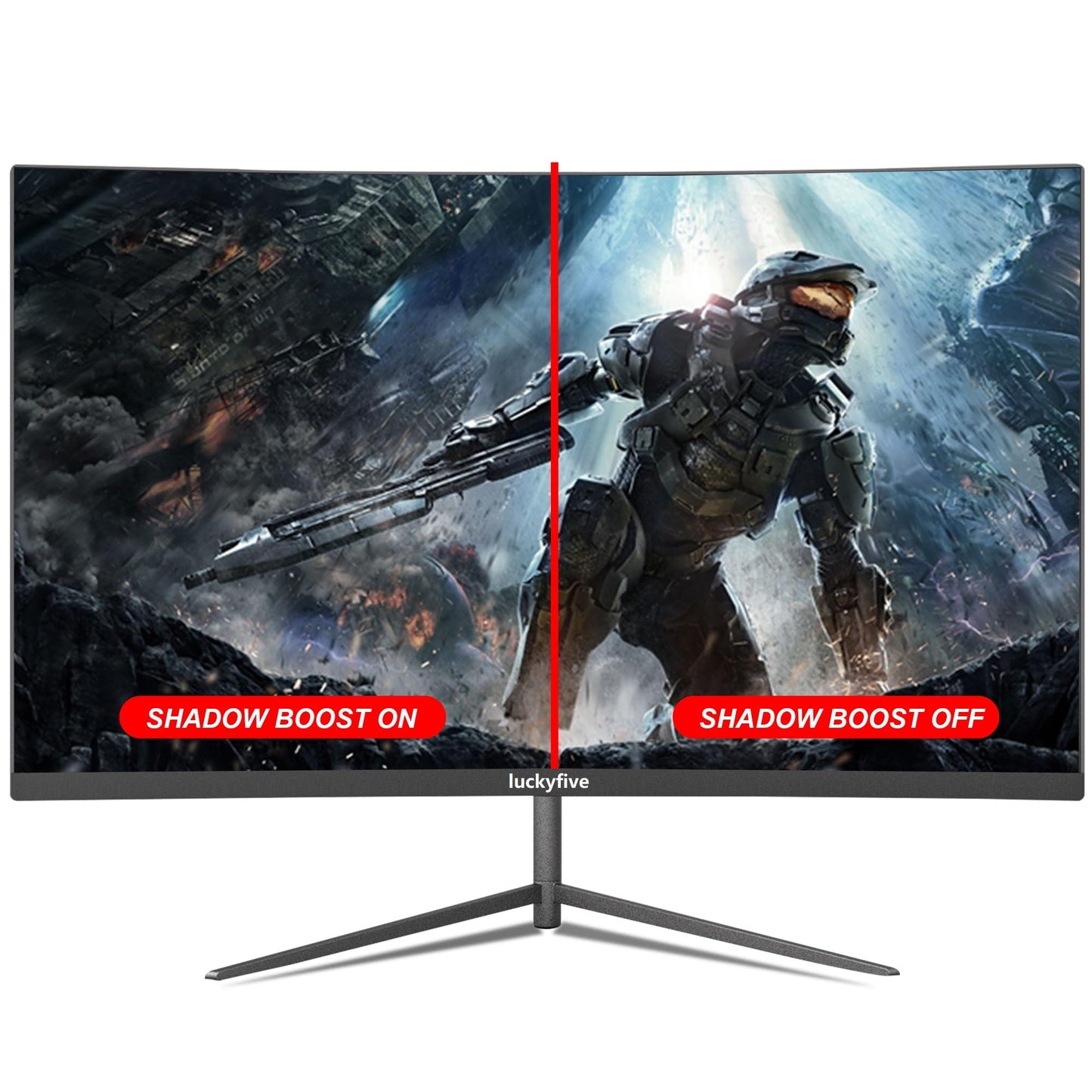 27 Inch 1080P Curved Computer Monitor, 165Hz Gaming Monitor with Built-in Speaker, 1ms VA Display Tilt Adjustment, VESA Mountable, Support HDMI and Display Port