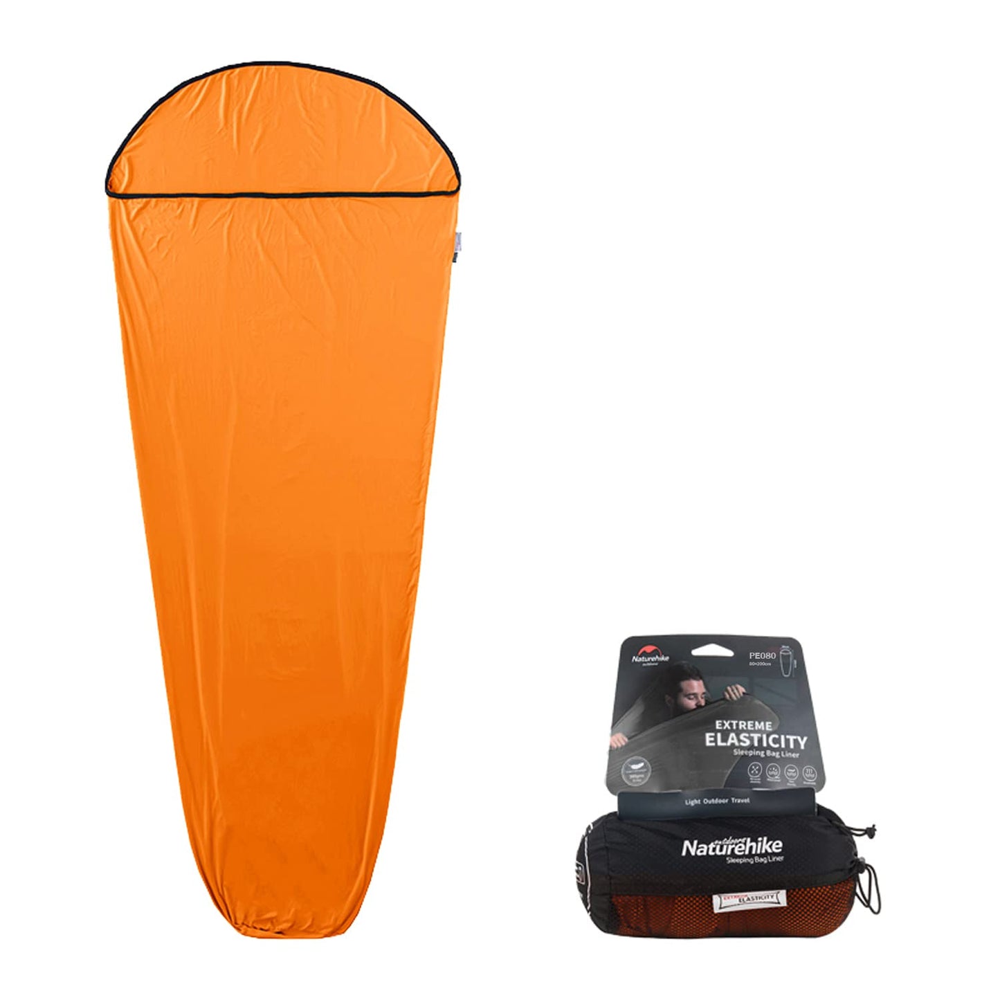Naturehike インナーシーツ シュラフ トラベルシーツ シュラフライナー 超軽量 コンパクト 高い弾性 肌触り良い 速乾 保温 吸湿 丸洗い可能 アウトドア キャンプ ホテル 山小屋 防災 寝袋内 室内 車中泊 収納袋付き
