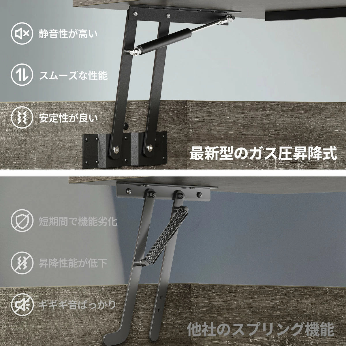 ローテーブル 昇降テーブル リフトアップテーブル 幅106CM テーブル昇降式 大容量収納空間 木製 テーブル おしゃれ コーヒーデーブル 在宅勤務 テレワーク 収納テーブル リビングテーブル リフトテーブル デスク テーブル