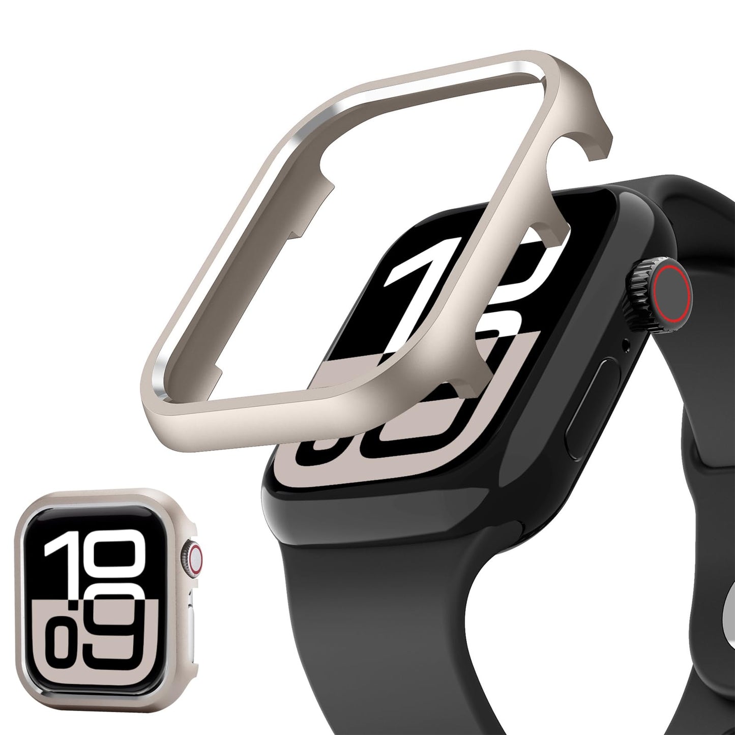 適用 Apple Watch10 42mmメタル ケース 金属カバー iWatch Series10 42mm周り保護 枠 落下保護 耐久性 耐衝撃性 取り付け簡単 シンプル かわいい アップル ウォッチ シリーズ 10 バンパー42mm