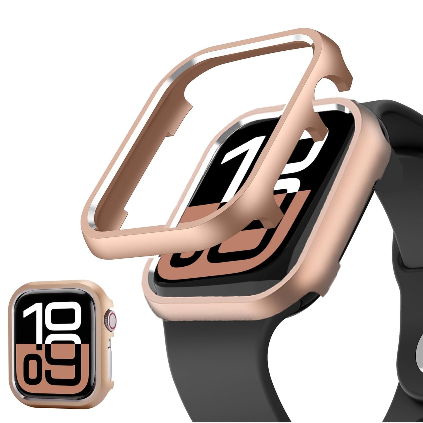 適用 Apple Watch10 42mmメタル ケース 金属カバー iWatch Series10 42mm周り保護 枠 落下保護 耐久性 耐衝撃性 取り付け簡単 シンプル かわいい アップル ウォッチ シリーズ 10 バンパー42mm