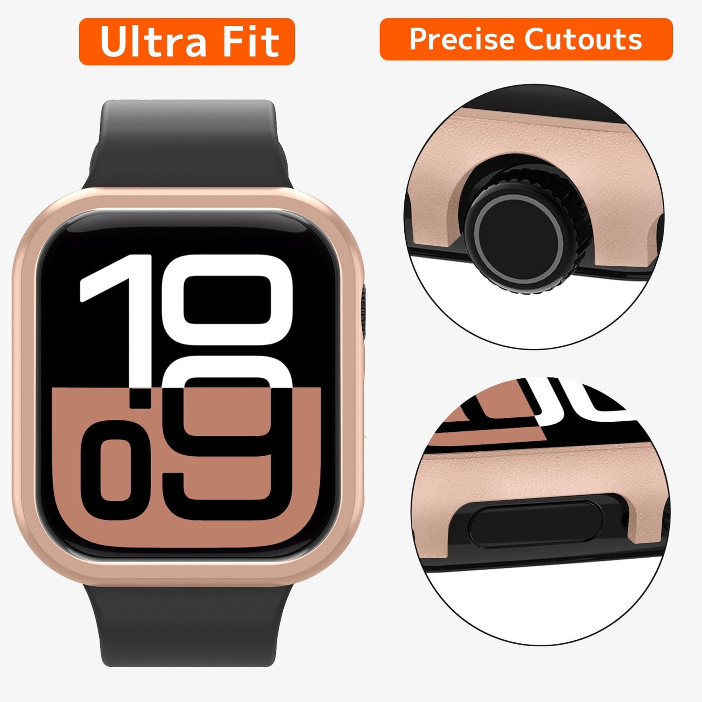 適用 Apple Watch10 42mmメタル ケース 金属カバー iWatch Series10 42mm周り保護 枠 落下保護 耐久性 耐衝撃性 取り付け簡単 シンプル かわいい アップル ウォッチ シリーズ 10 バンパー42mm