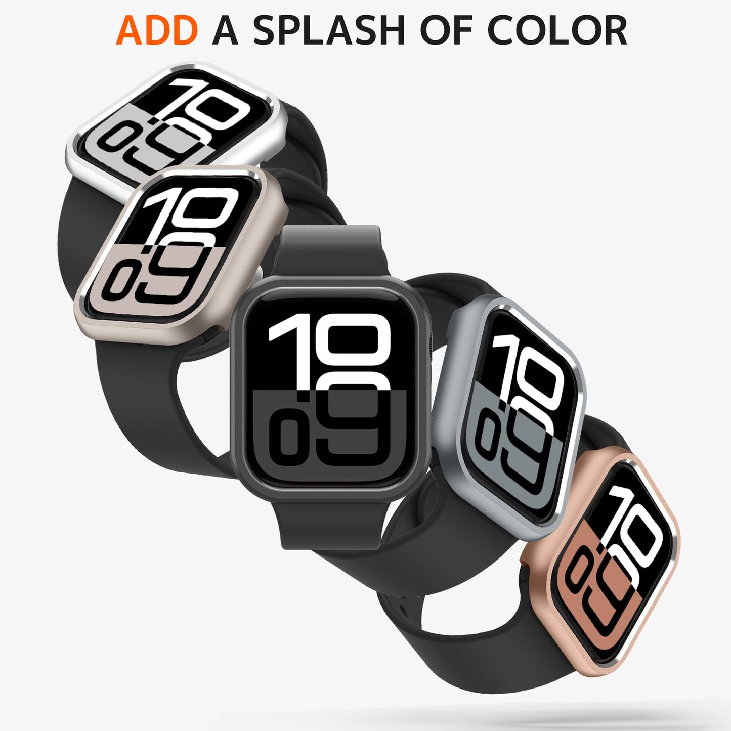 適用 Apple Watch10 42mmメタル ケース 金属カバー iWatch Series10 42mm周り保護 枠 落下保護 耐久性 耐衝撃性 取り付け簡単 シンプル かわいい アップル ウォッチ シリーズ 10 バンパー42mm