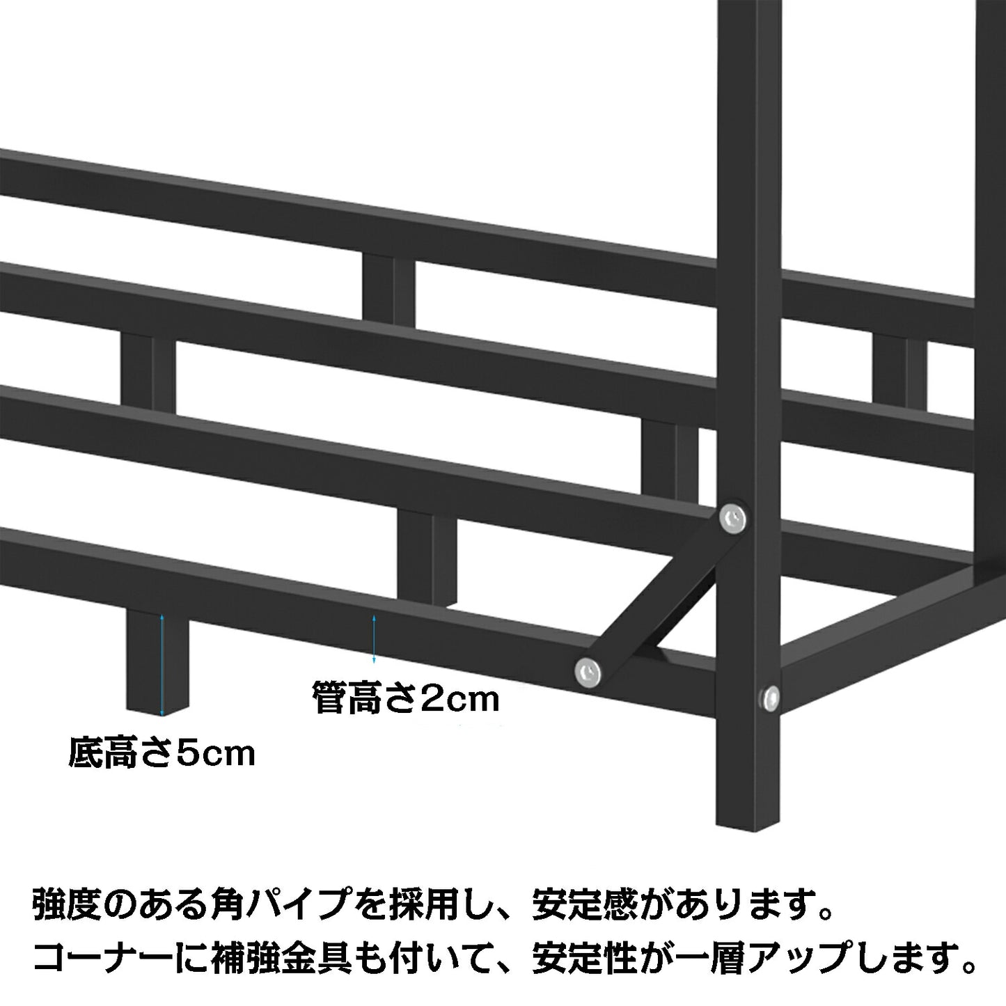 薪ラック 屋根付き 屋外 薪棚 ログラック 薪置き 大 薪小屋 薪の保管 幅160cm ログホルダー ブラック