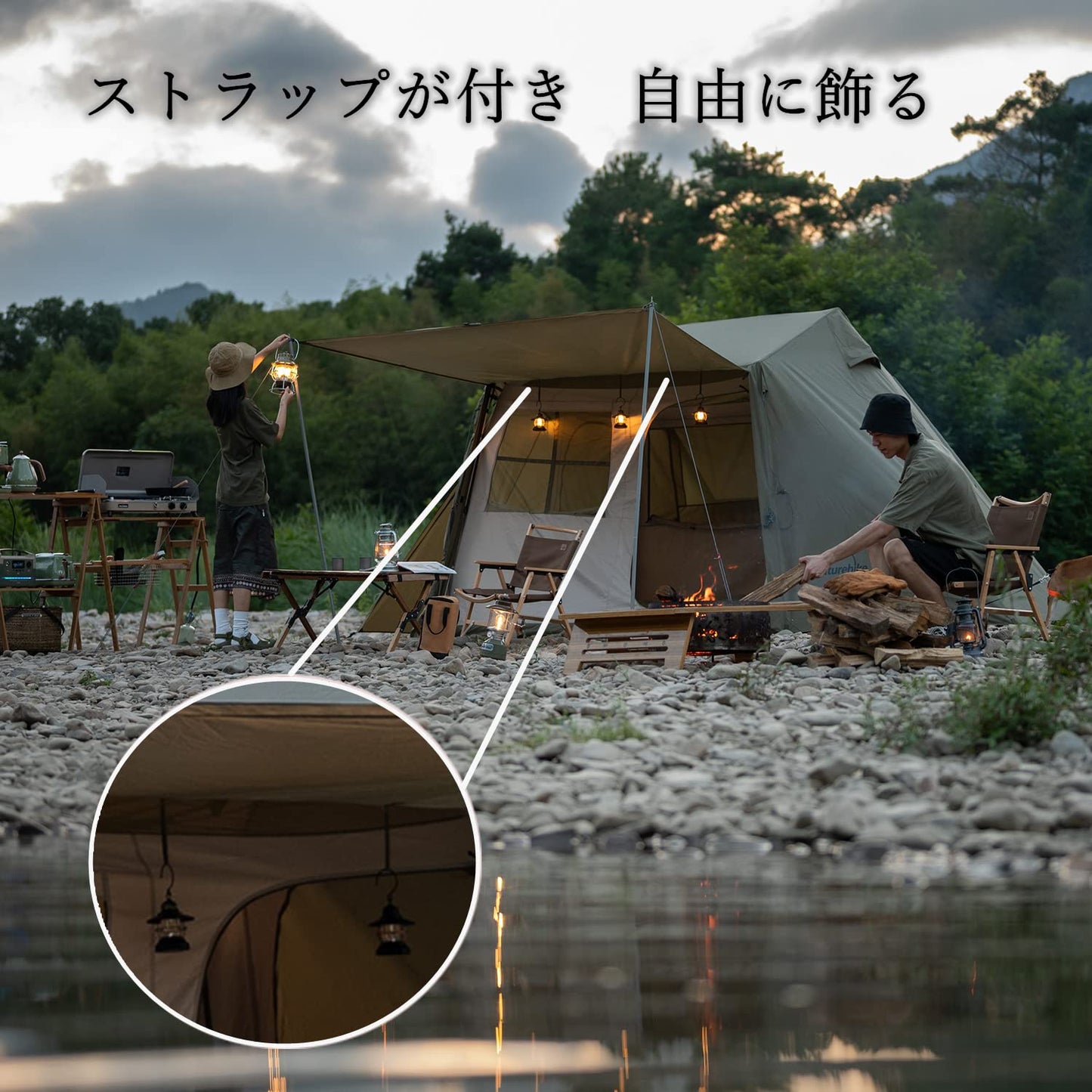 Naturehike 公式 ワンタッチ テント 大型 2～6人用 ‎ロッジ型 UPF50+ パークテント キャンプ 設営簡単 uvカット 自立式 2重層 耐水圧PU2000/3000 2つの前室 初心者向け 前室ポール付き キャンピング アウトドア ファミリー お花見 おしゃれ 収納袋付き