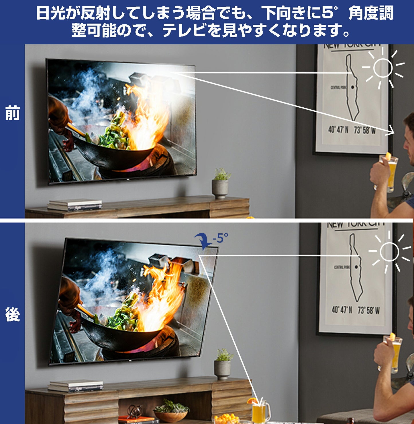 壁掛けテレビ 金具 アーム式 32～65インチ コーナー 設置可能 テレビ壁掛け金具 耐荷重35kg 上下・左右・前後調節 テレビ 壁掛け アーム ロング TVマウント