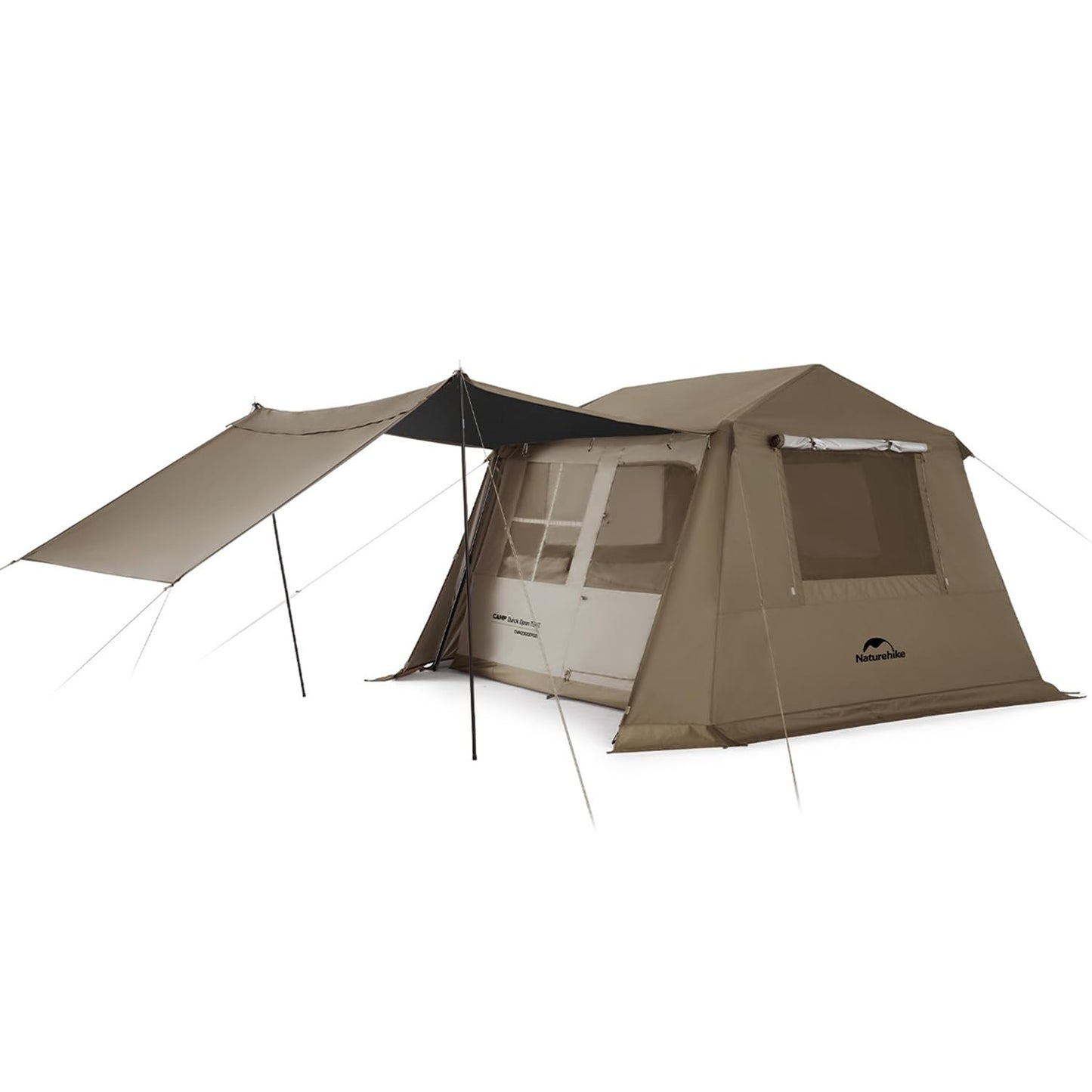 Naturehike 公式 ワンタッチ テント 大型 2～6人用 ‎ロッジ型 UPF50+ パークテント キャンプ 設営簡単 uvカット 自立式 2重層 耐水圧PU2000/3000 2つの前室 初心者向け 前室ポール付き キャンピング アウトドア ファミリー お花見 おしゃれ 収納袋付き