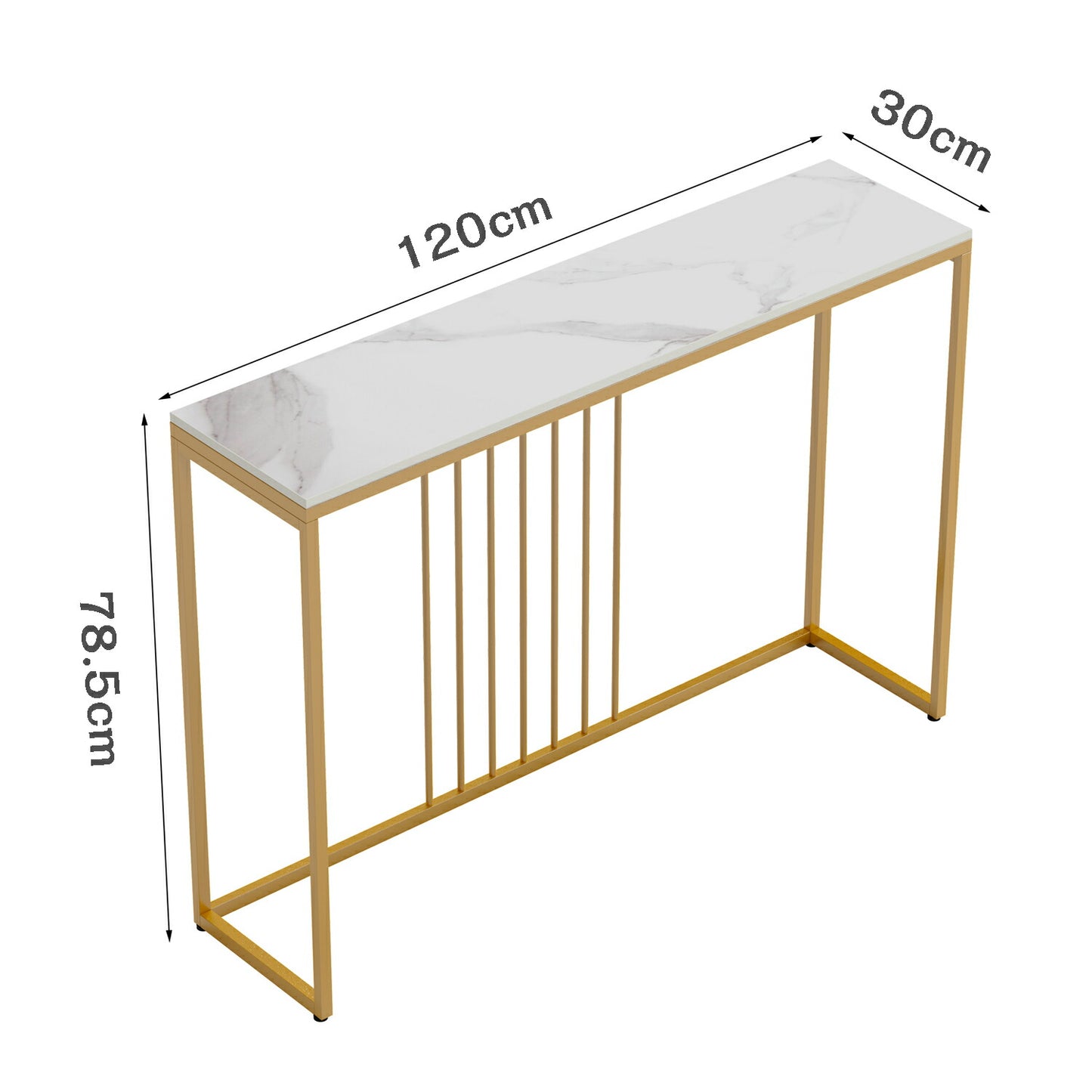 コンソールテーブル 玄関テーブル 玄関廊下表 大理石 スリム おしゃれ モダン 玄関収納 カウンターテーブル オープンラック 収納 棚 ラック 天板 スタンド シンプル ゴールド ホワイト 幅120×奥行き30×高さ78cm