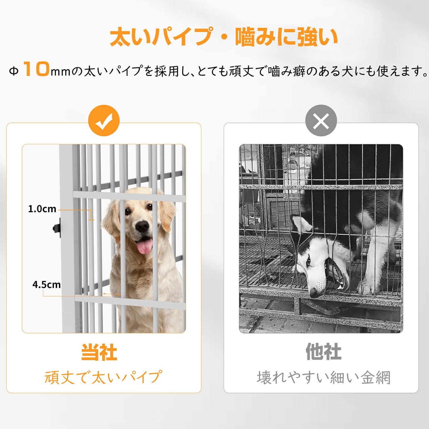 犬用ケージ 屋根付き 連接可能 小型犬 中型犬 白 黒 頑丈 トレー付き 犬ケージサークル 室内 犬小屋 木製 おしゃれ ペットケージ ウッディサークル インテリア ドッグケージ ホワイト ブラック