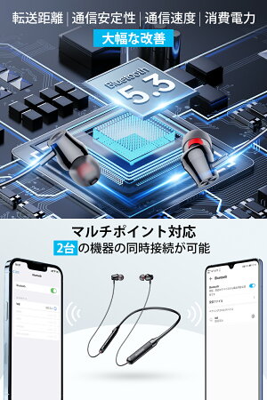 P5倍で1,860円！／2024 次世代ネックバンド型 イヤホンイヤホン Bluetooth5.3 Bluetooth 首掛け イヤホン ネックバンド ワイヤレスイヤホン 首掛け イヤホン スポーツ防水 IPX7防水