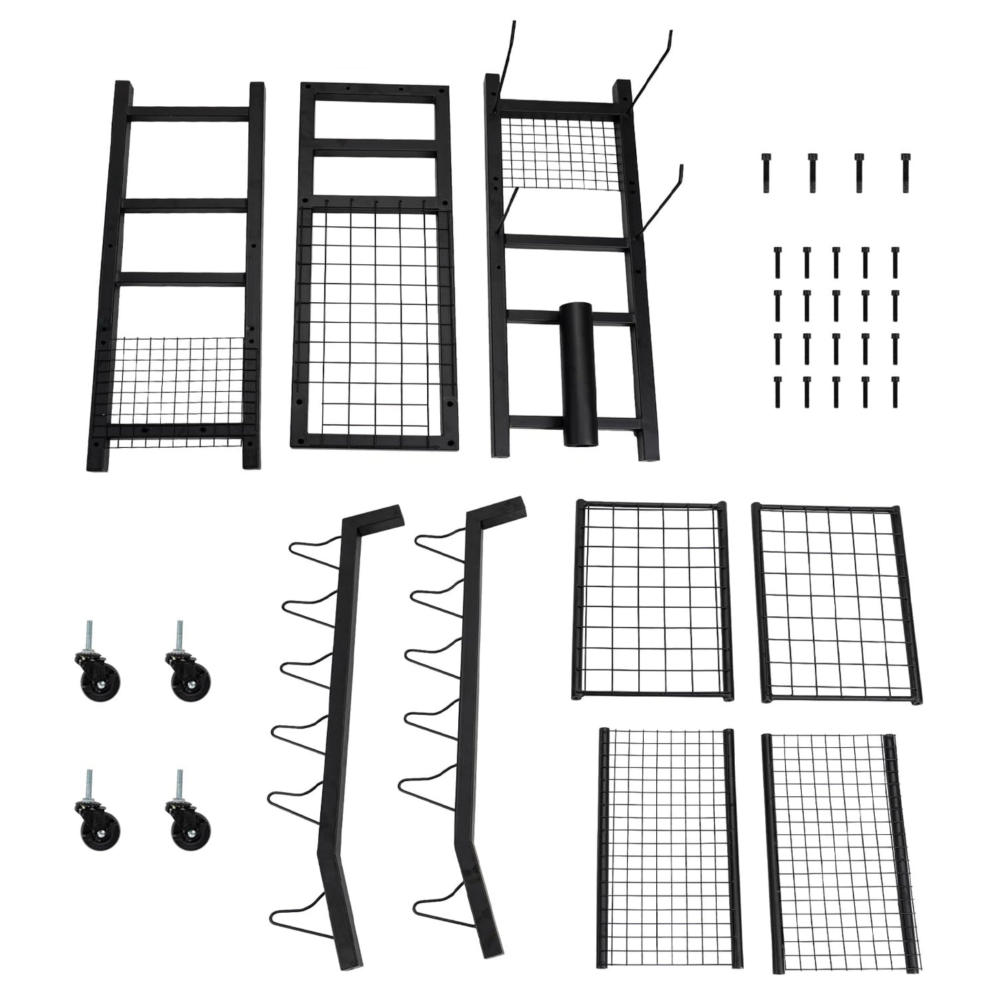 Orealindus ホームジム収納ラック 3段 フィットネス用品 ストレージラック ヨガマット 多機能 フォームローラー ダンベルラック ウェイトスタンド ホームジム ヨガストラップ レジスタンスバンド ケトルベル 筋力トレーニング キャスター付き フック付き 大容量 ジム ヨガスタジオ 家庭用 スタジアム用