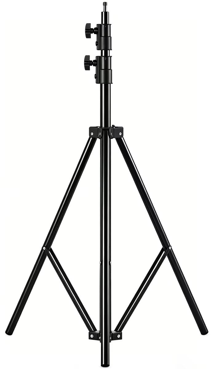 撮影用 ライトスタンド 3段伸縮式 全長280.8cm 耐荷重約10kg 顽丈 安定 省スペース 収納便利