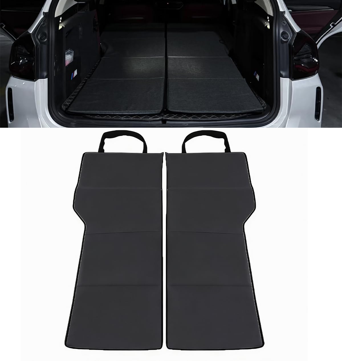 車中泊マット 折りたたみ式 キャンプ用 防災 SUV対応 ブラック 128*180cm