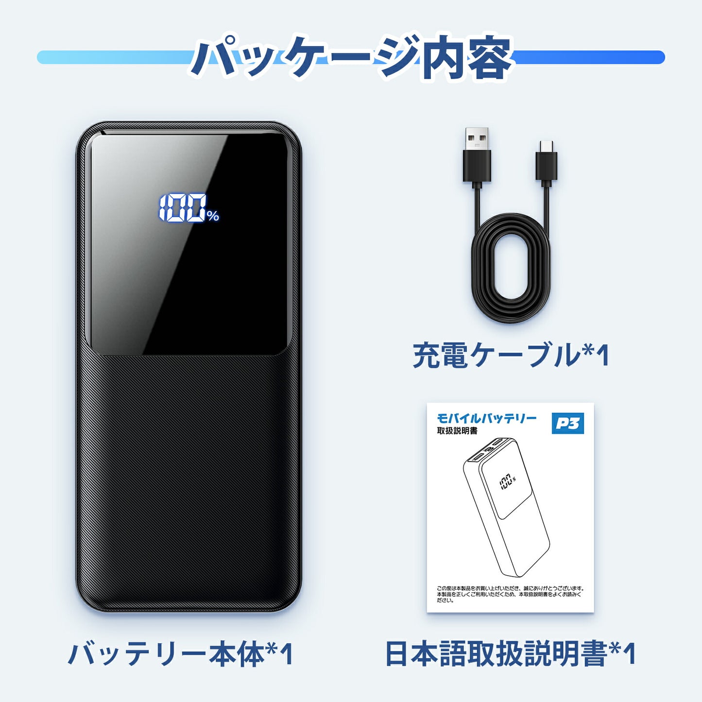 【40000mAh&22.5W急速充電】モバイルバッテリー 40000mAh 大容量 残量表示 2台同時充電 軽量 Type-C出入力 PD/QC3.0対応 iPhone/Android全機種対応 携帯充電器 スマホ充電器 PSE認証済 旅行/出張/停電/防災グッズ